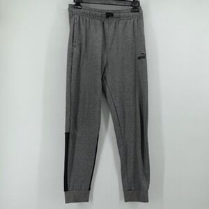 Puma Kids Gray Activewear Jogger Pants Size L (14-16) Athletic Logo‎